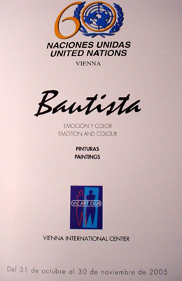 Catálogo de la exposición individual en ONU Viena en 2005 - Imagen 2