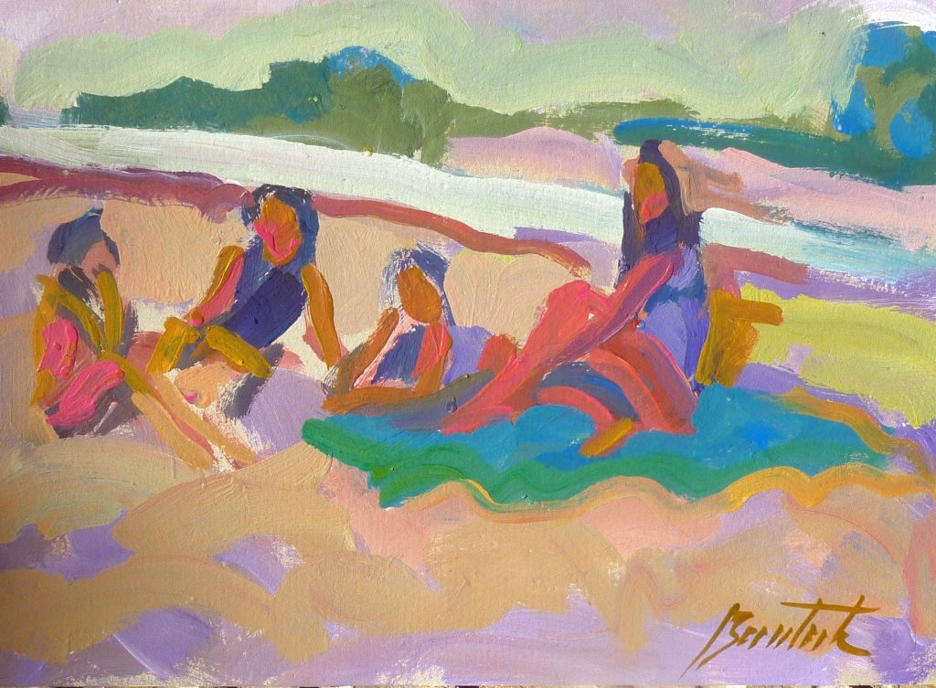 Bañistas en el rio