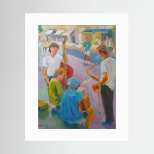 Músicos en el paseo